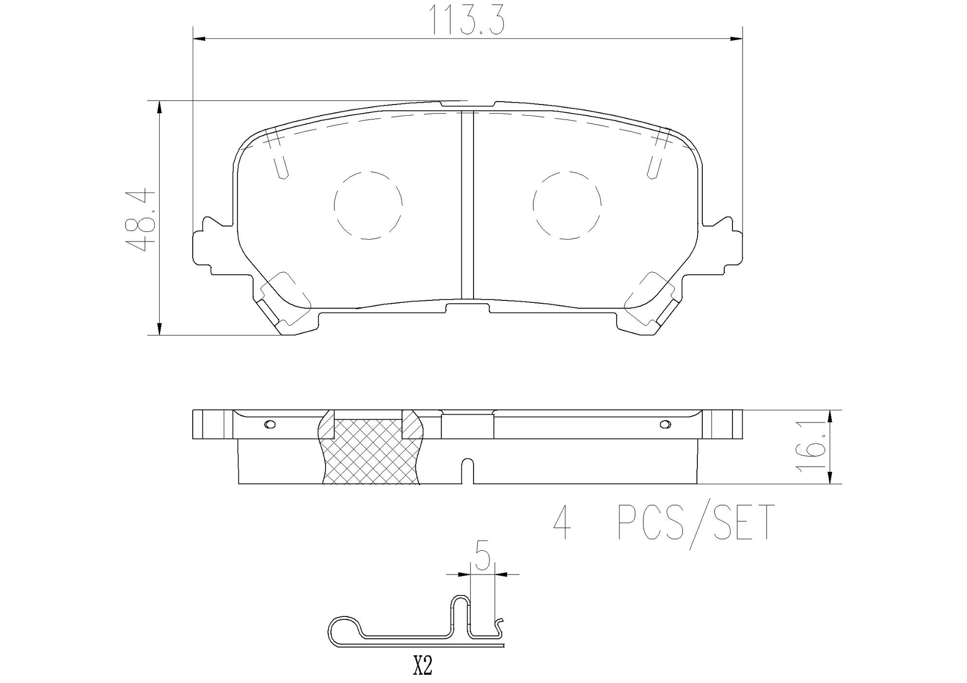 Honda Acura Disc Brake Pad Set - Rear (Ceramic) 43022TZ5A01 Brembo