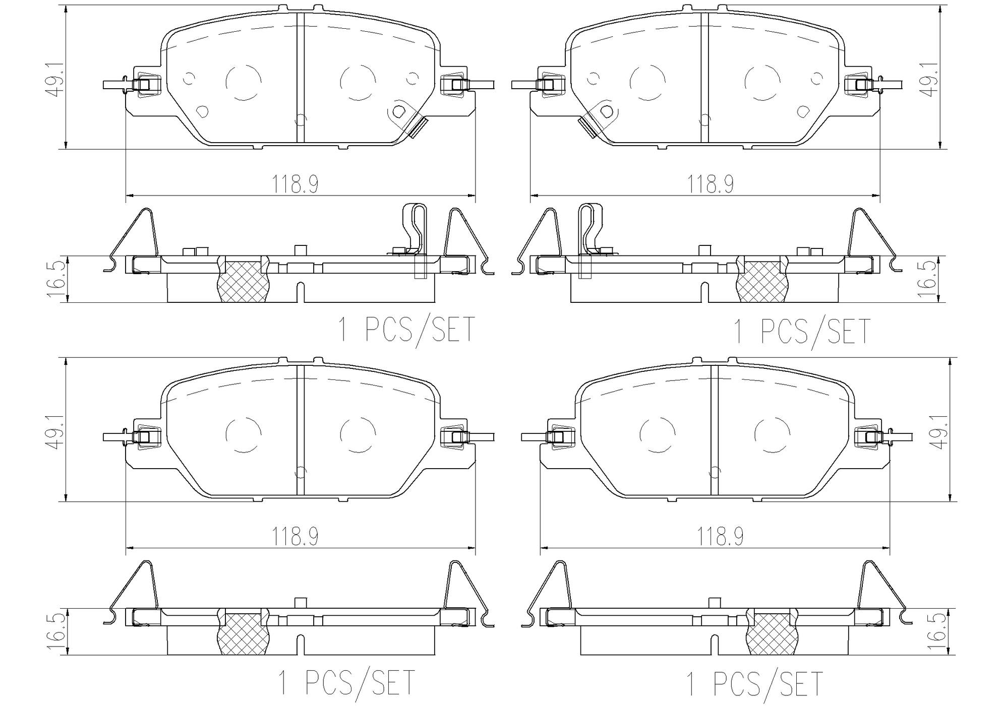 Honda Disc Brake Pad Set Rear (Ceramic) 43022TLAA00 Brembo Brembo P28097N