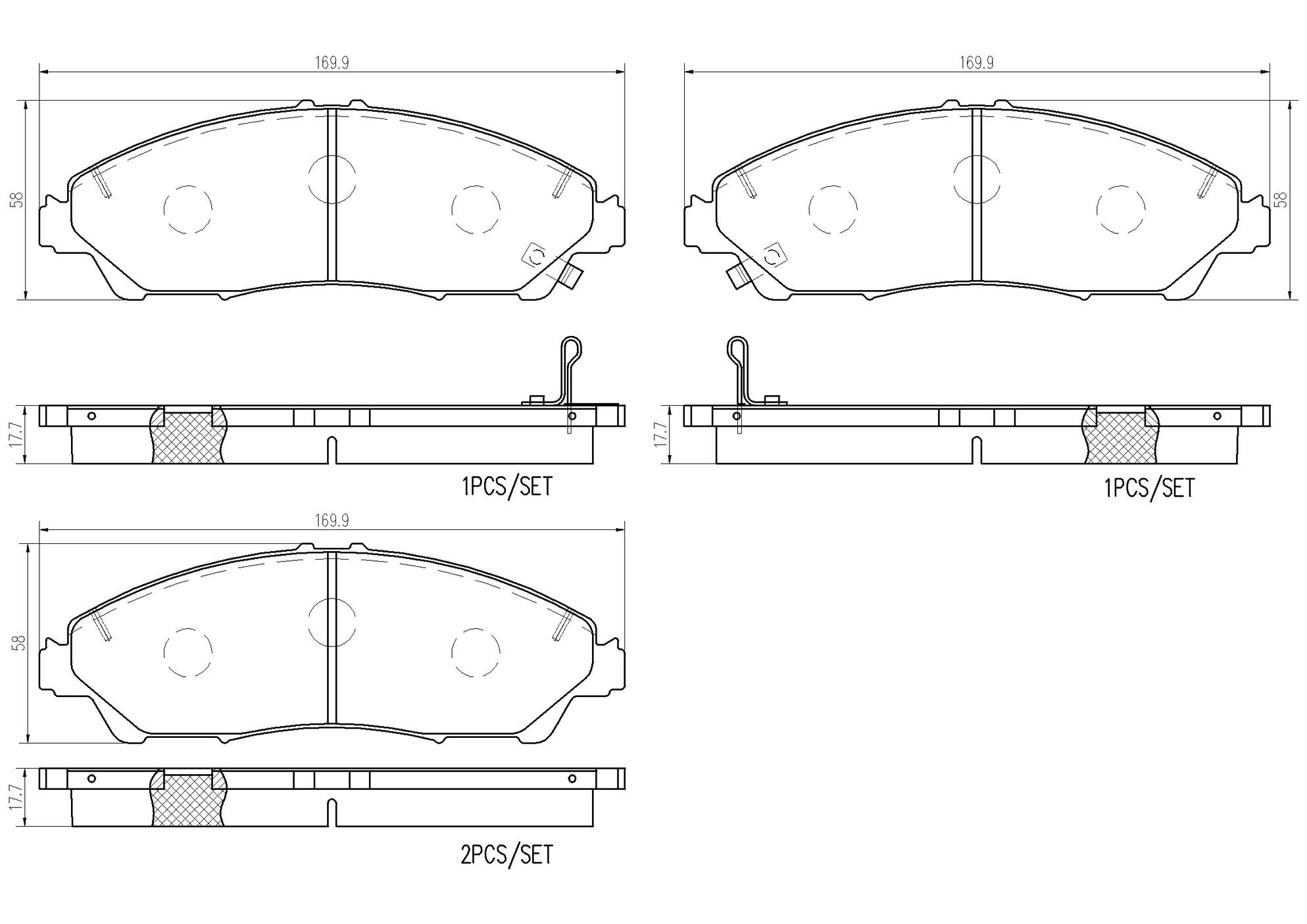 Honda Acura Disc Brake Pad Set - Front (Ceramic) 45022TZ5A10 Brembo