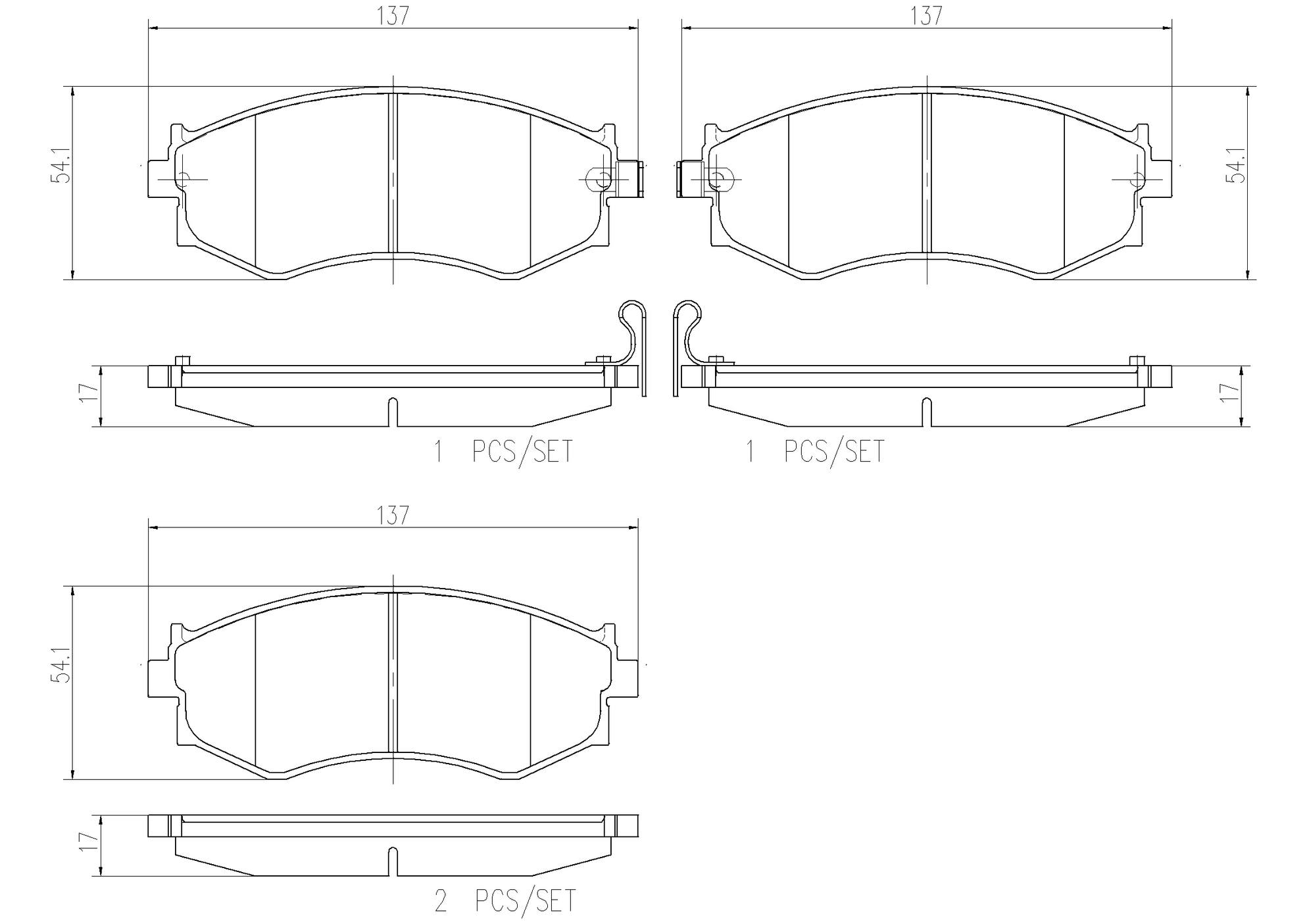 Nissan Infiniti Disc Brake Pad Set - Front (Ceramic) D106M6J091 Brembo