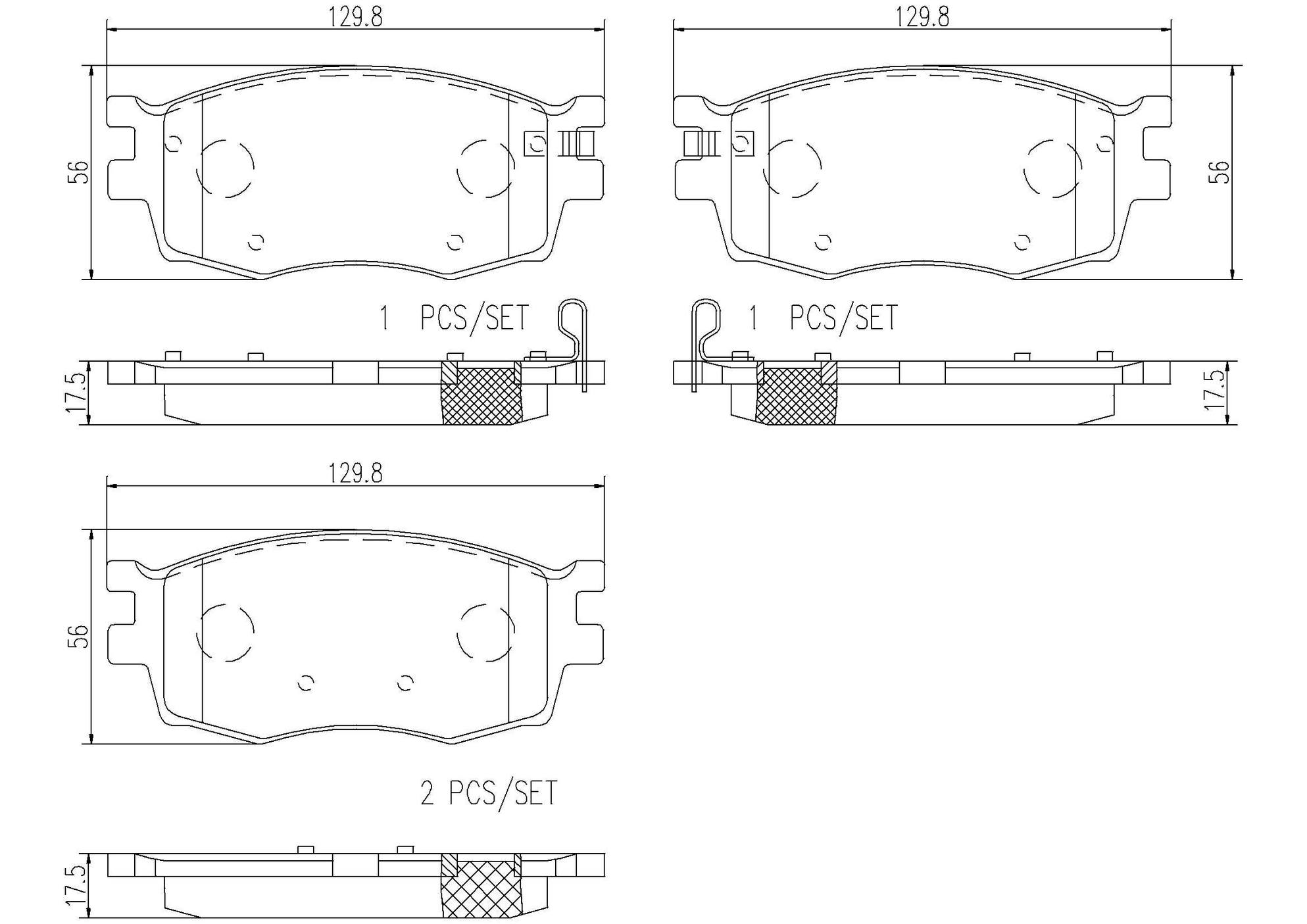Kia Hyundai Disc Brake Pad Set - Front (Ceramic) 581011GA00 Brembo