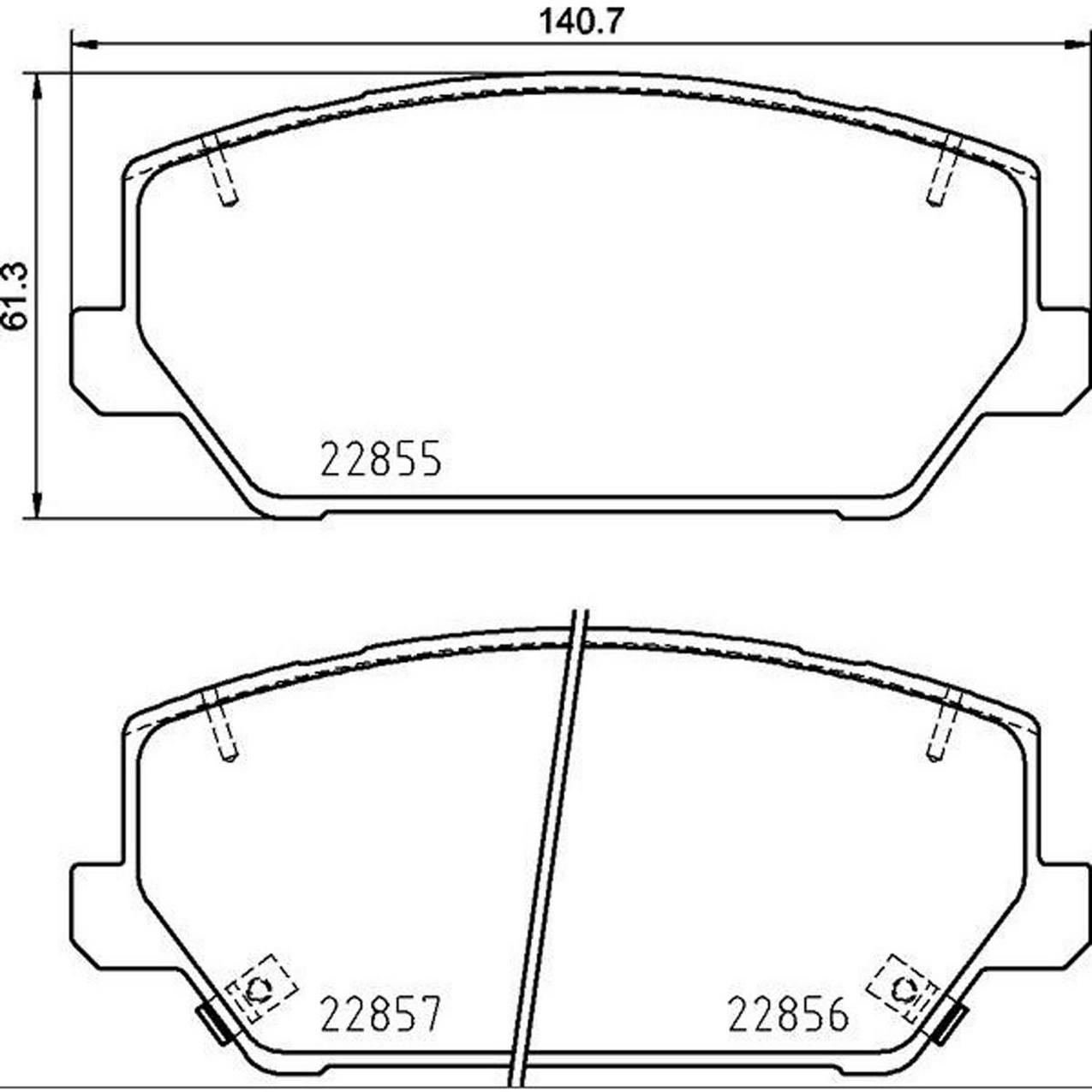 Hyundai Disc Brake Pad Set - Front (Low-Met) 58101S1A00 Brembo