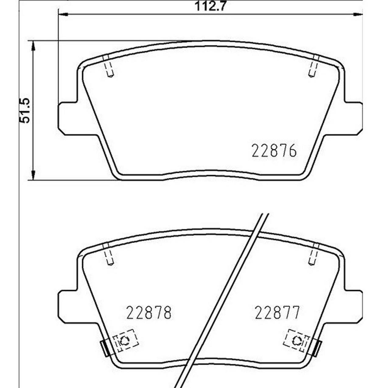 Hyundai Disc Brake Pad Set - Rear (Low-Met) 58302S0A50 Brembo