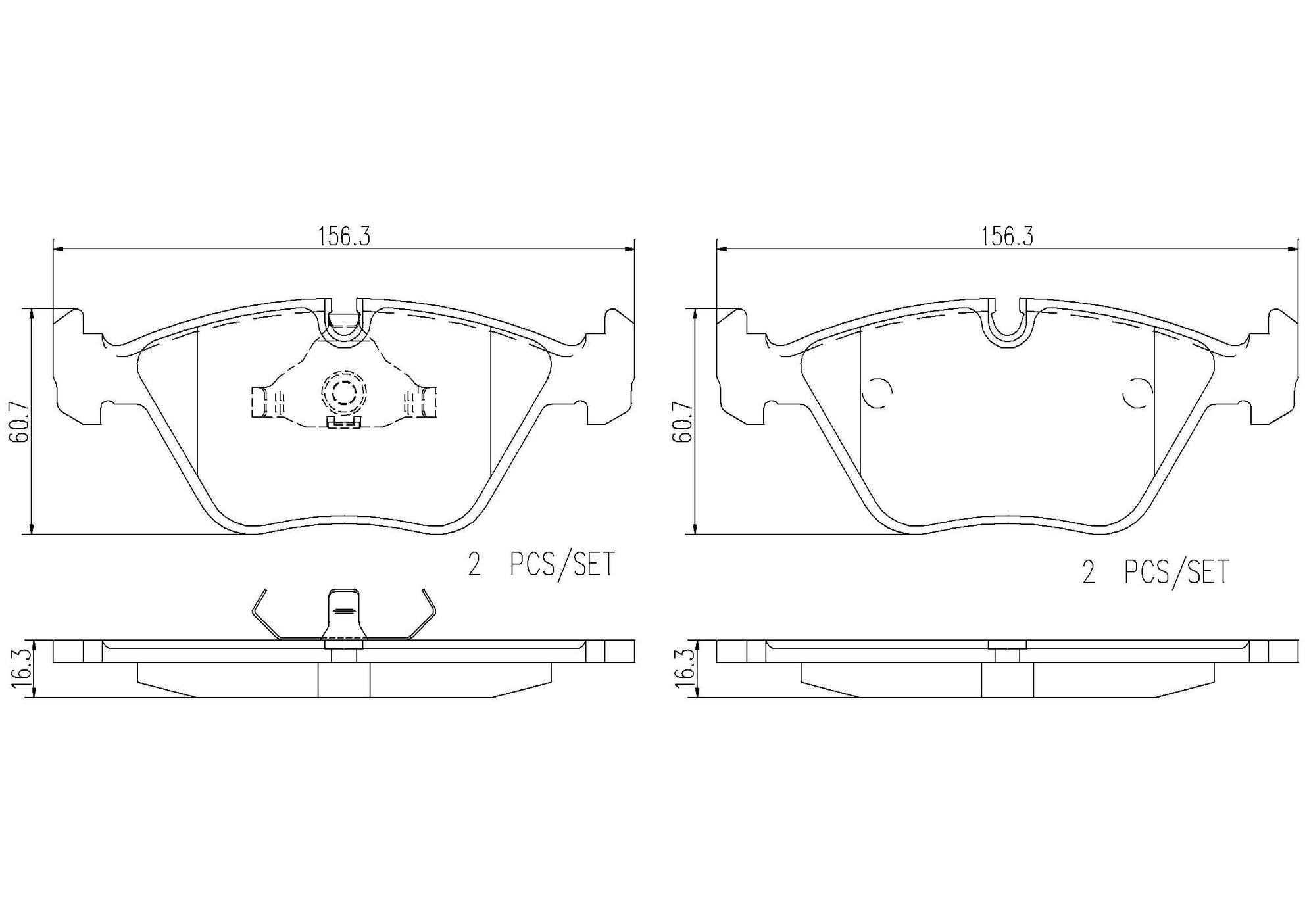 Jaguar Disc Brake Pad Set - Front (Ceramic) MJE2001AB Brembo