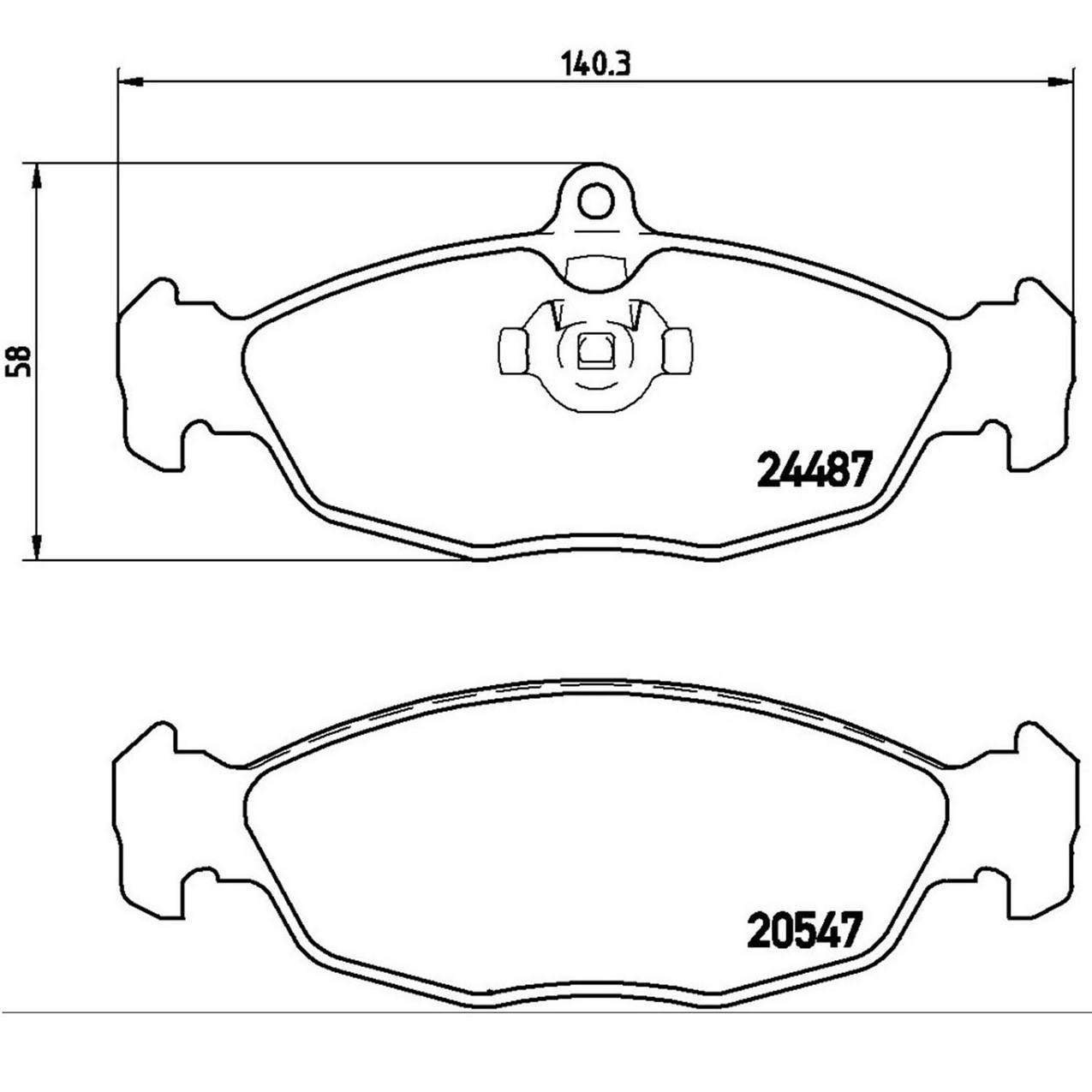 Jaguar Disc Brake Pad Set - Rear (Low-Met) JLM21918 Brembo