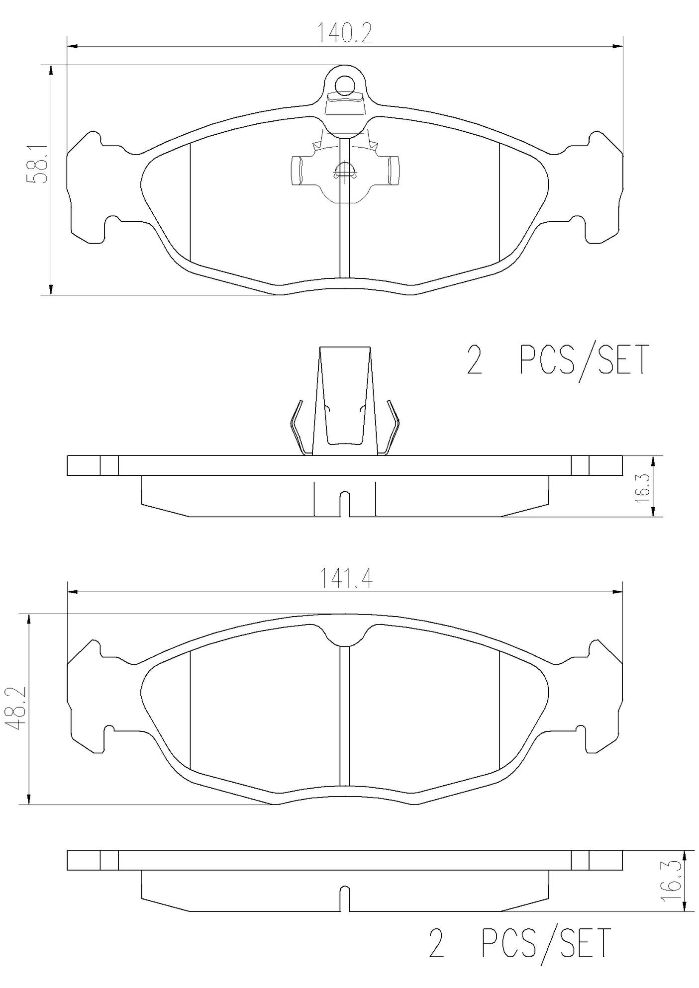 Jaguar Disc Brake Pad Set - Rear (Ceramic) JLM21344 Brembo