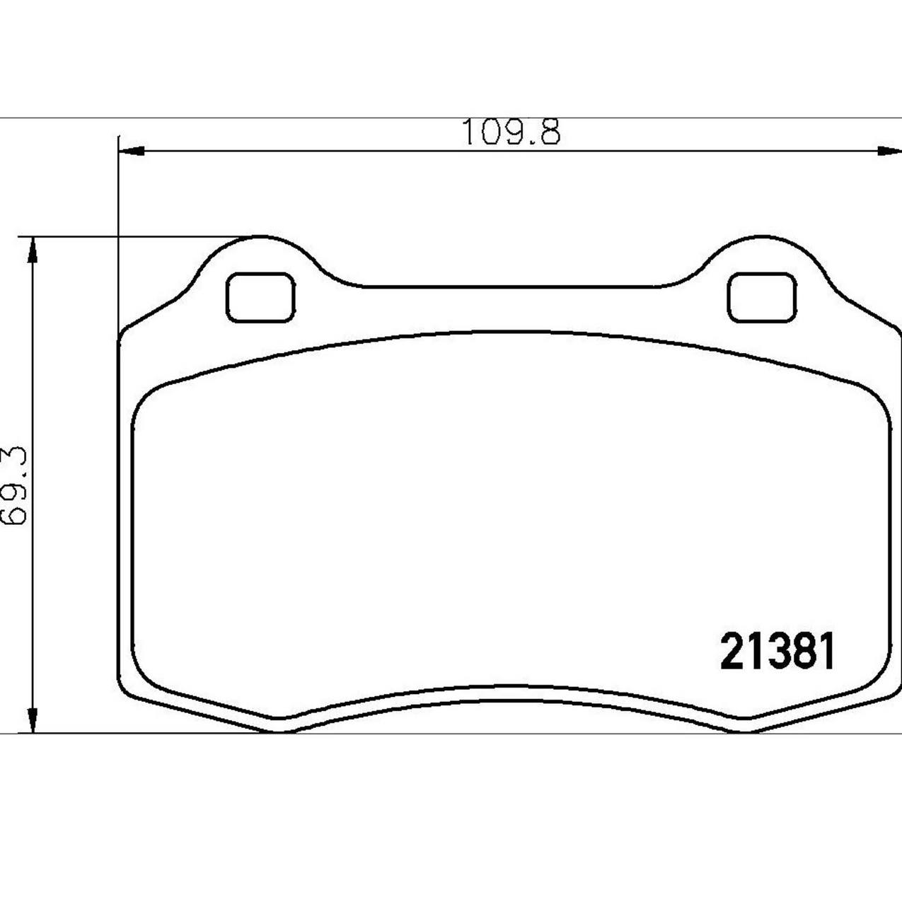 Volvo Jaguar Disc Brake Pad Set - Rear (Low-Met) 30683858 Brembo