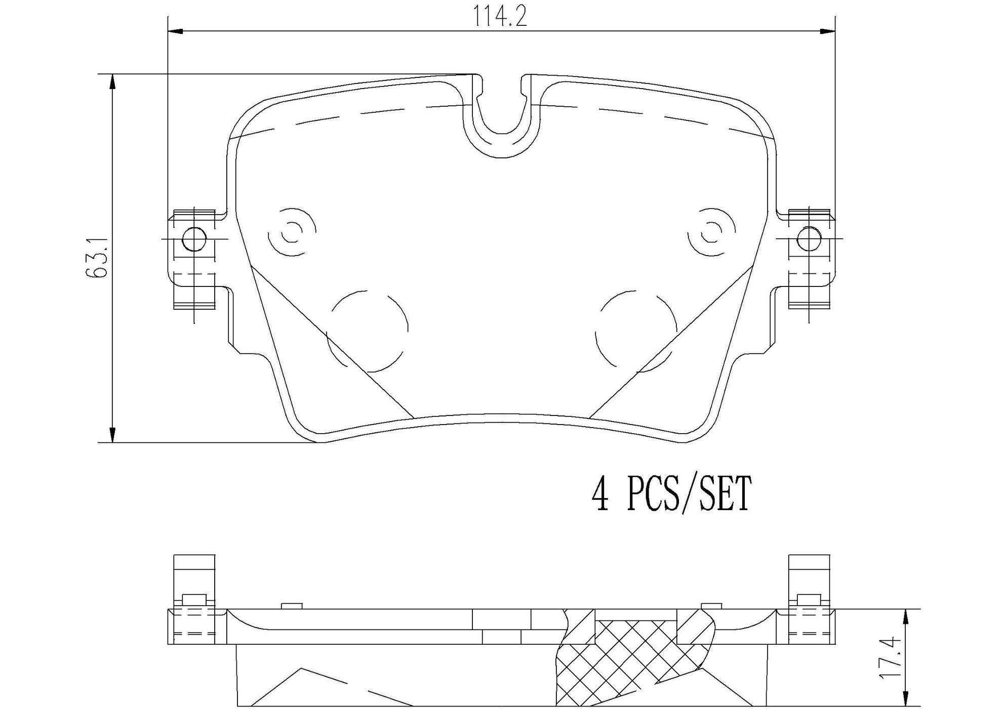 Jaguar Disc Brake Pad Set - Rear (Ceramic) T2R7946 Brembo