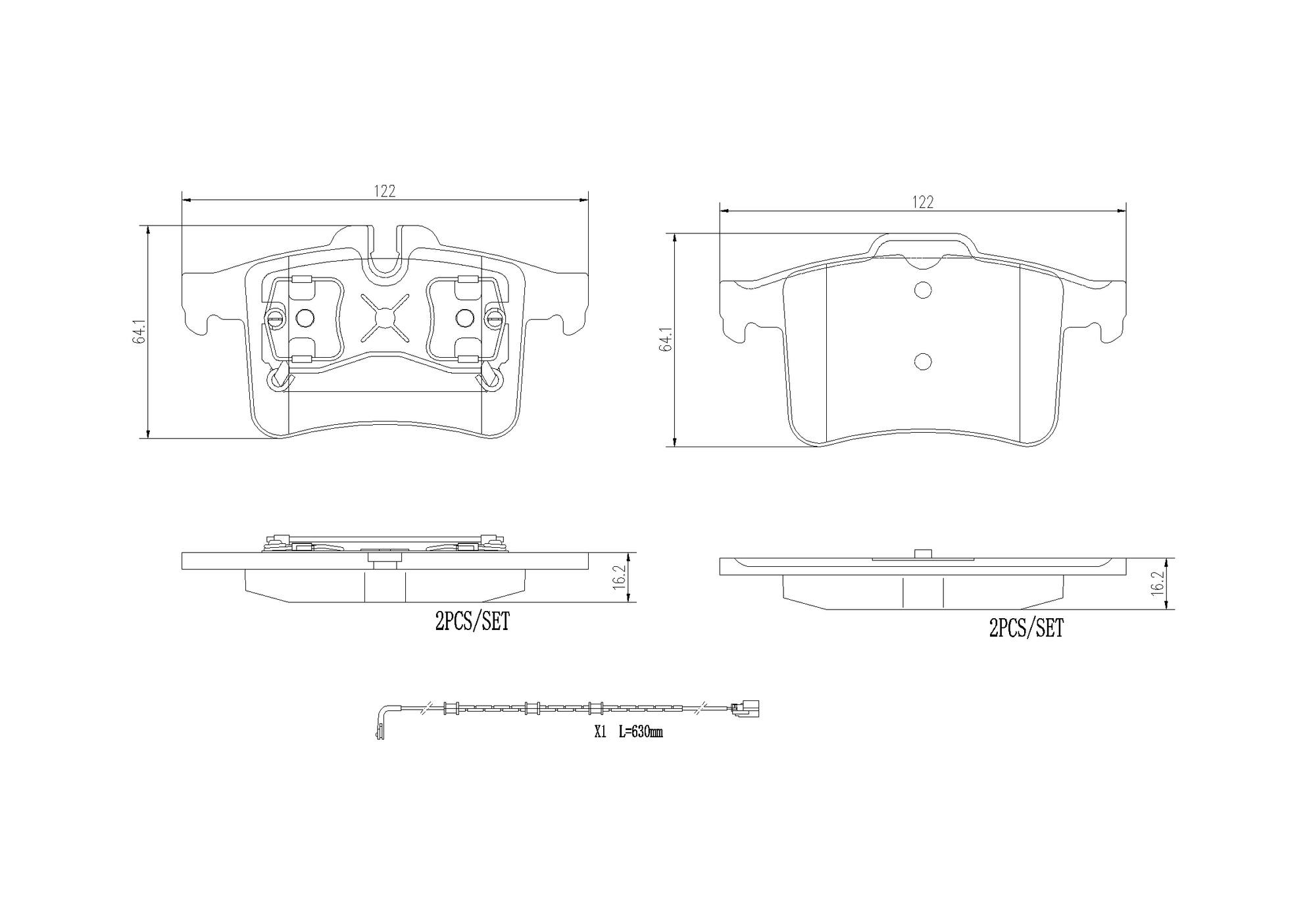 Jaguar Disc Brake Pad Set - Rear (Ceramic) C2P25493 Brembo