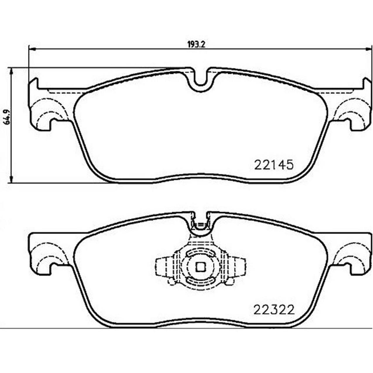 Jaguar Land Rover Disc Brake Pad Set - Front (Low-Met) T4N9760 Brembo