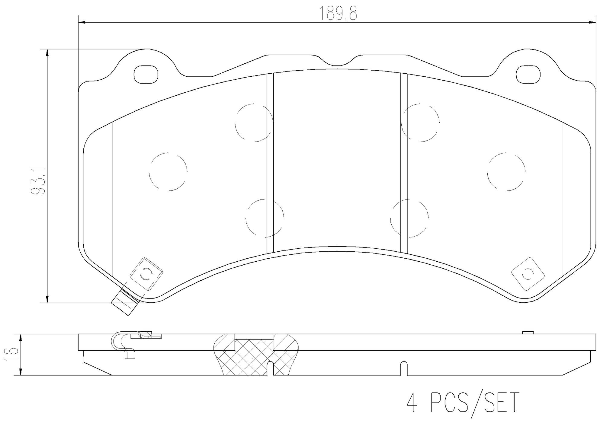 Cadillac Chevrolet Dodge Disc Brake Pad Set - Front (Ceramic) 25940447 Brembo