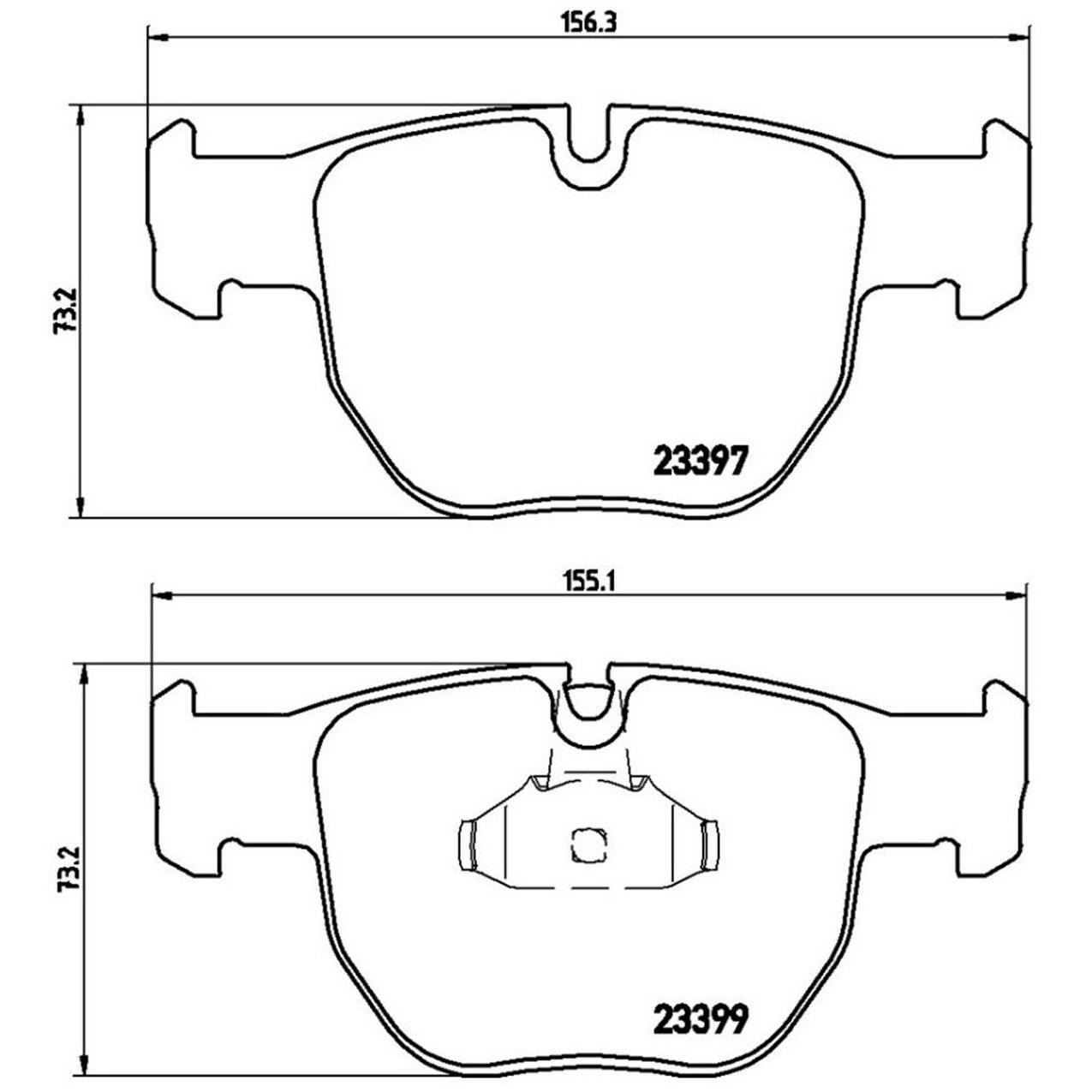 Land Rover Disc Brake Pad Set - Front (Low-Met) SFC500080 Brembo