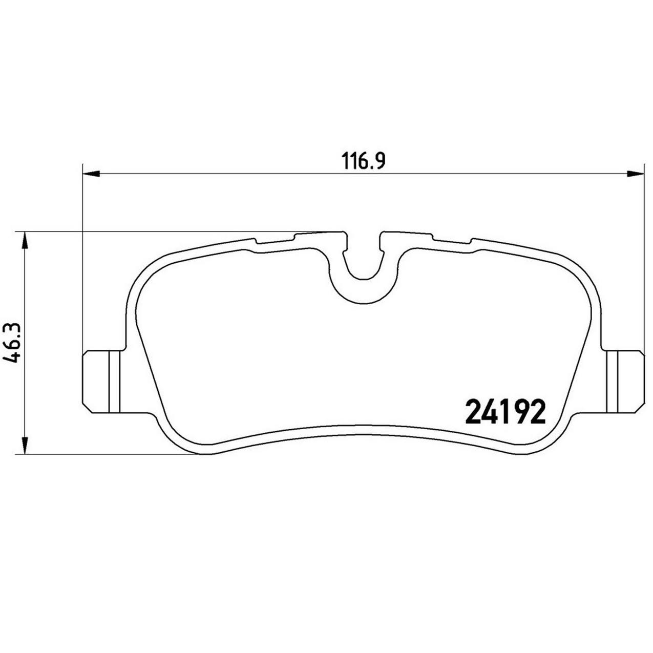 Land Rover Disc Brake Pad Set - Rear (Low-Met) SFP500140 Brembo