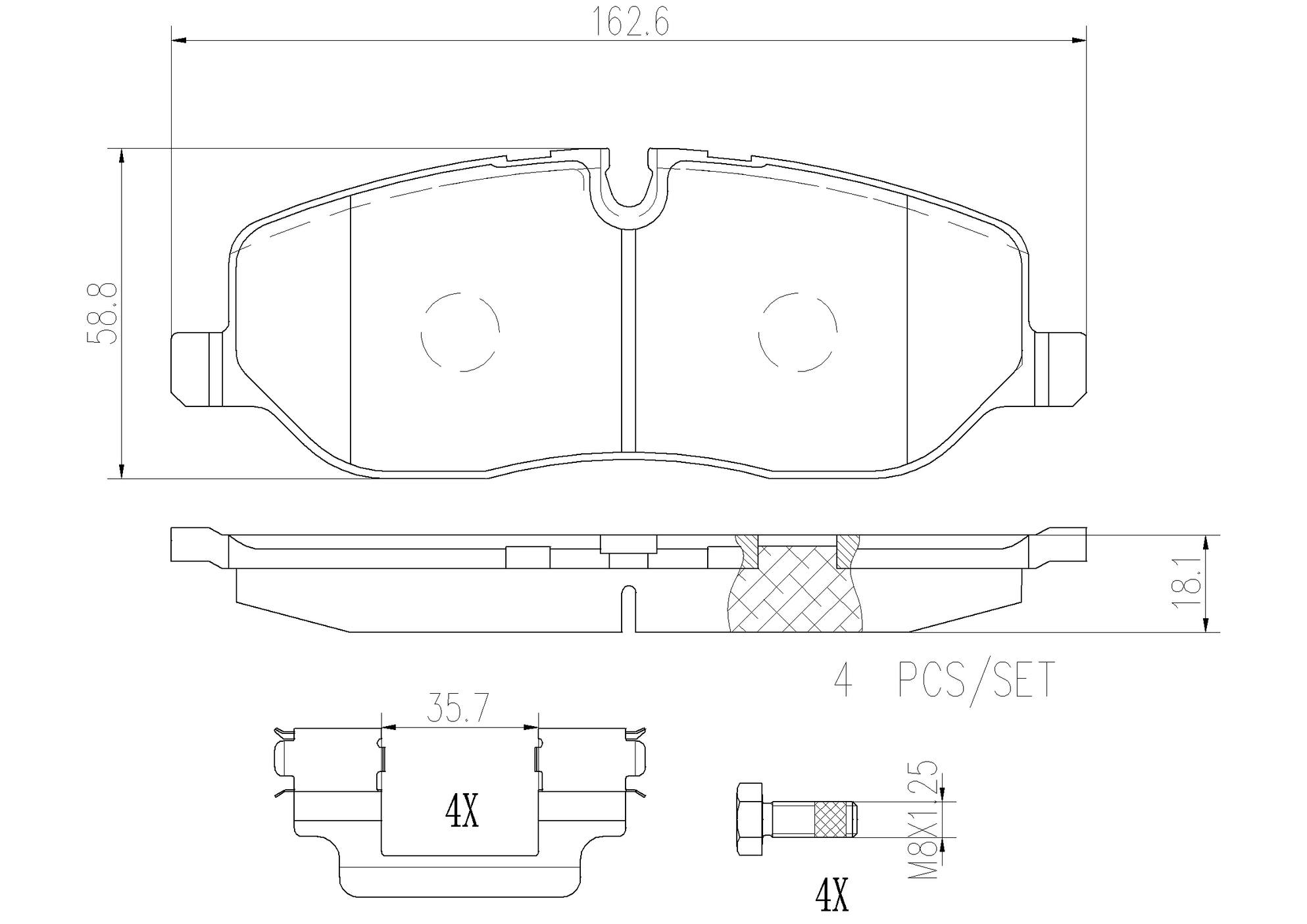 Land Rover Disc Brake Pad and Rotor Kit - Front (317mm) (Ceramic) Brembo