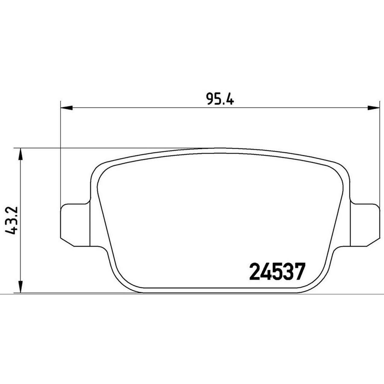 Land Rover Volvo Disc Brake Pad Set - Rear (Low-Met) LR003772 Brembo