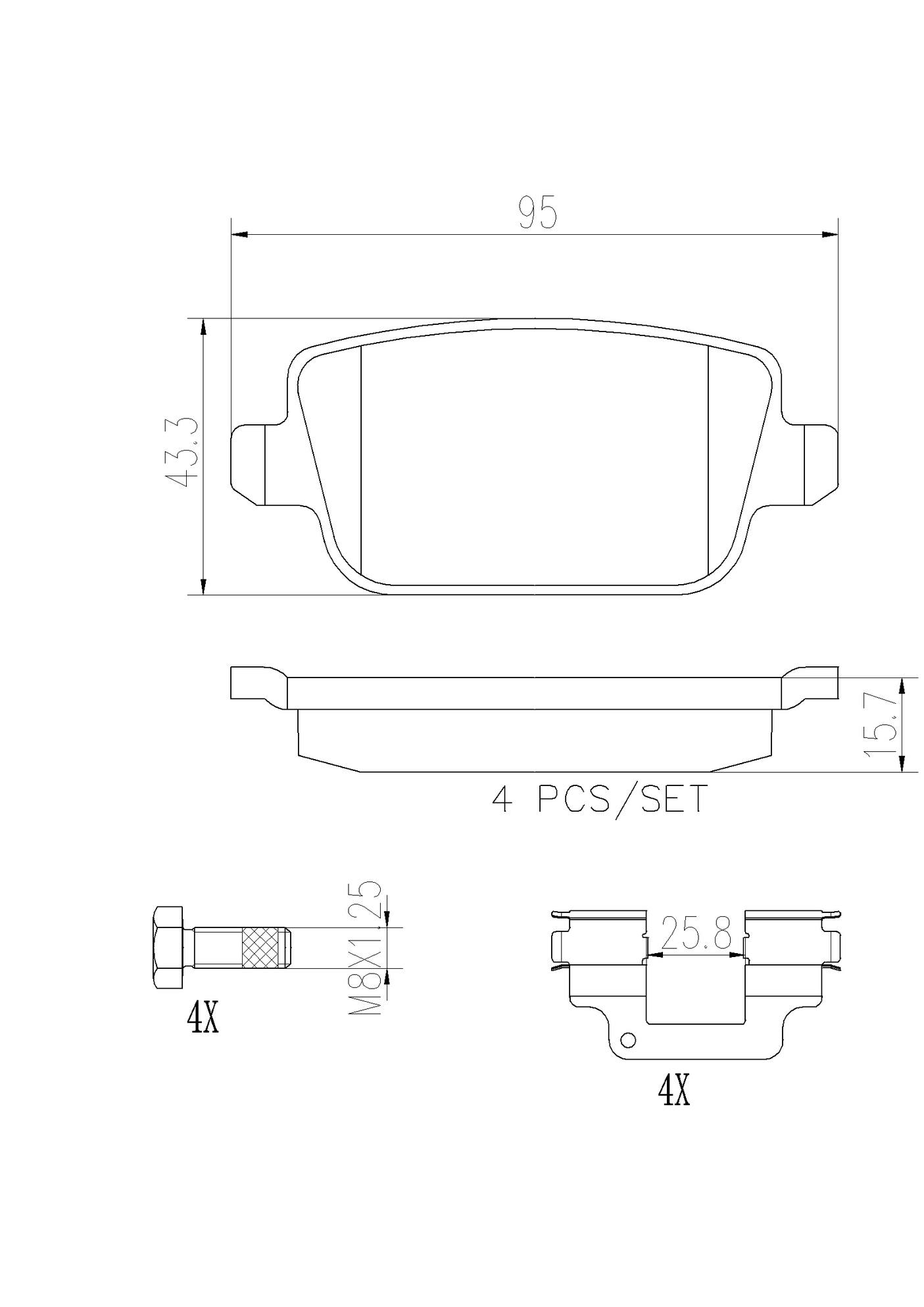 Land Rover Volvo Disc Brake Pad Set - Rear (Ceramic) LR003772 Brembo