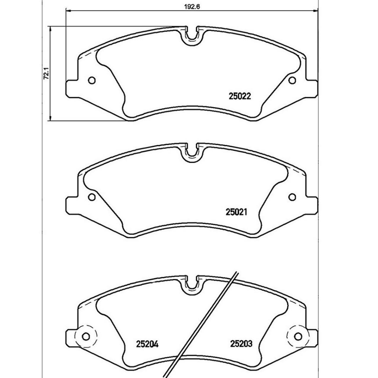 Land Rover Disc Brake Pad and Rotor Kit - Front (360mm) (Low-Met) Brembo