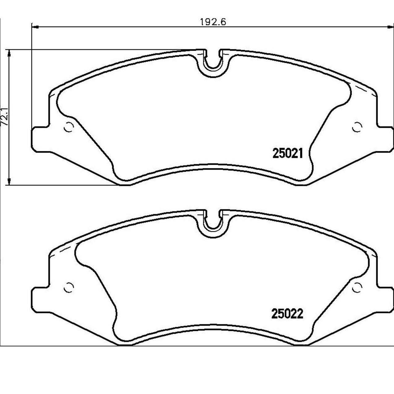 Land Rover Disc Brake Pad and Rotor Kit - Front (360mm) (Low-Met) Brembo