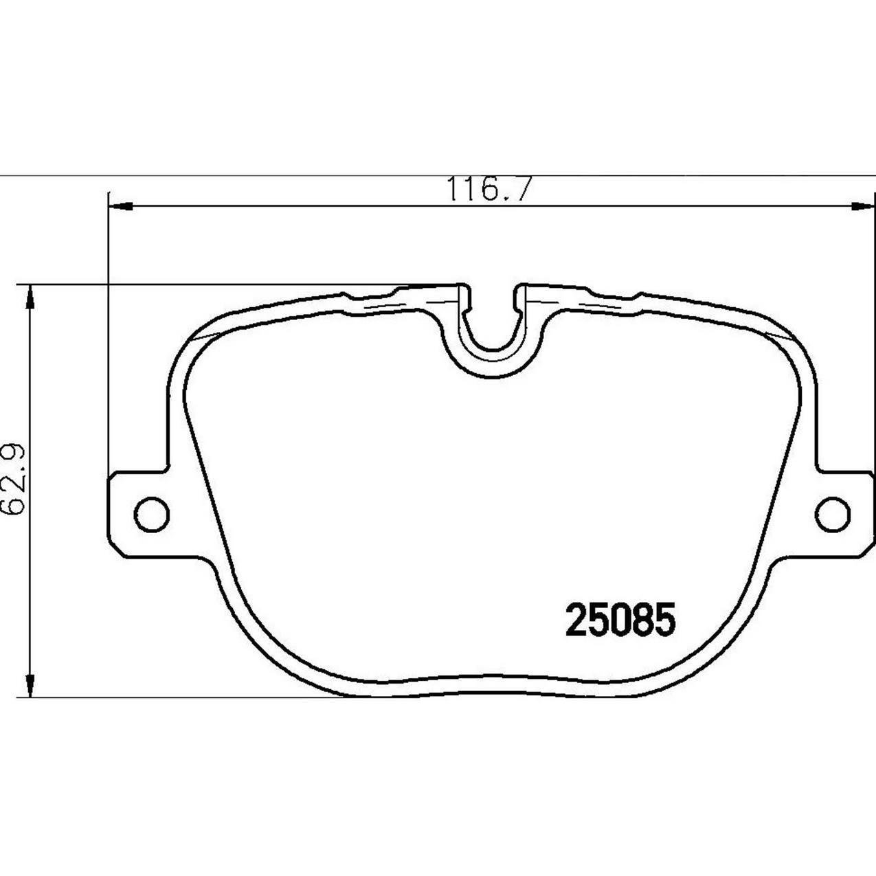 Land Rover Disc Brake Pad Set - Rear (Low-Met) LR025739 Brembo