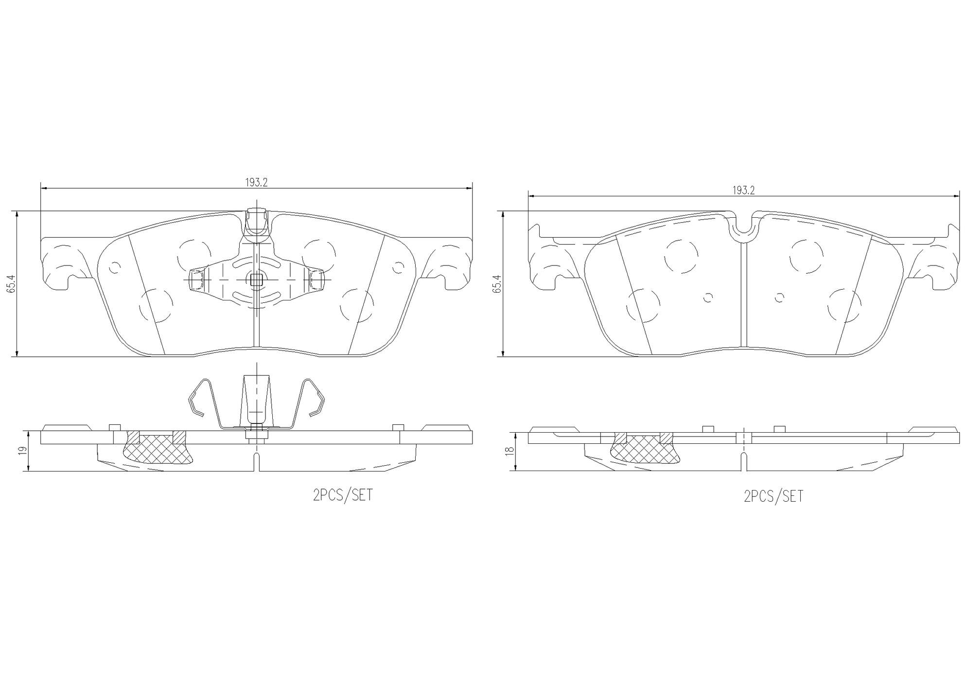 Jaguar Land Rover Disc Brake Pad Set - Front (Ceramic) J9C17007 Brembo