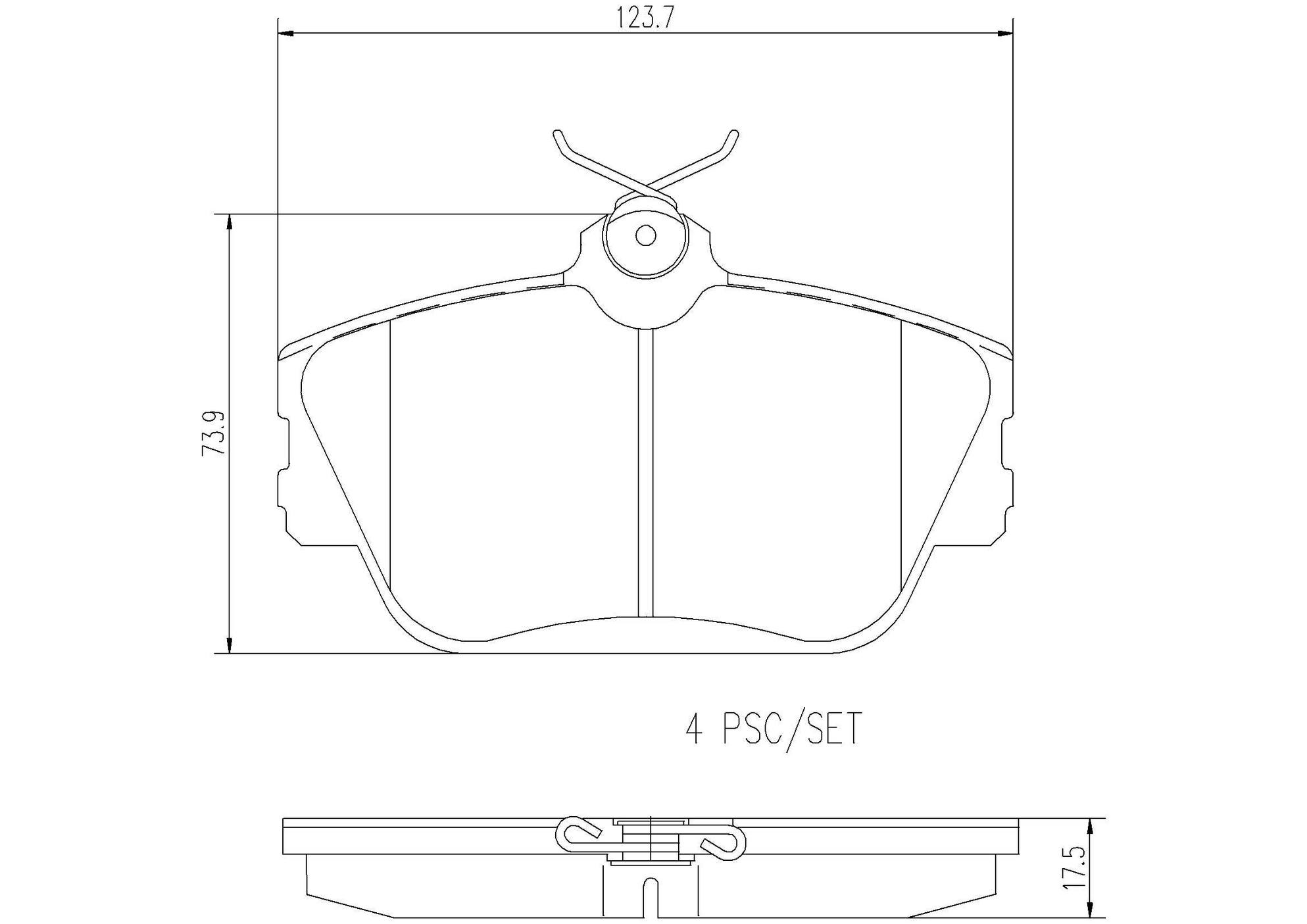 Ford Lincoln Mercury Disc Brake Pad Set - Front (Ceramic) XF3Z2001CB Brembo