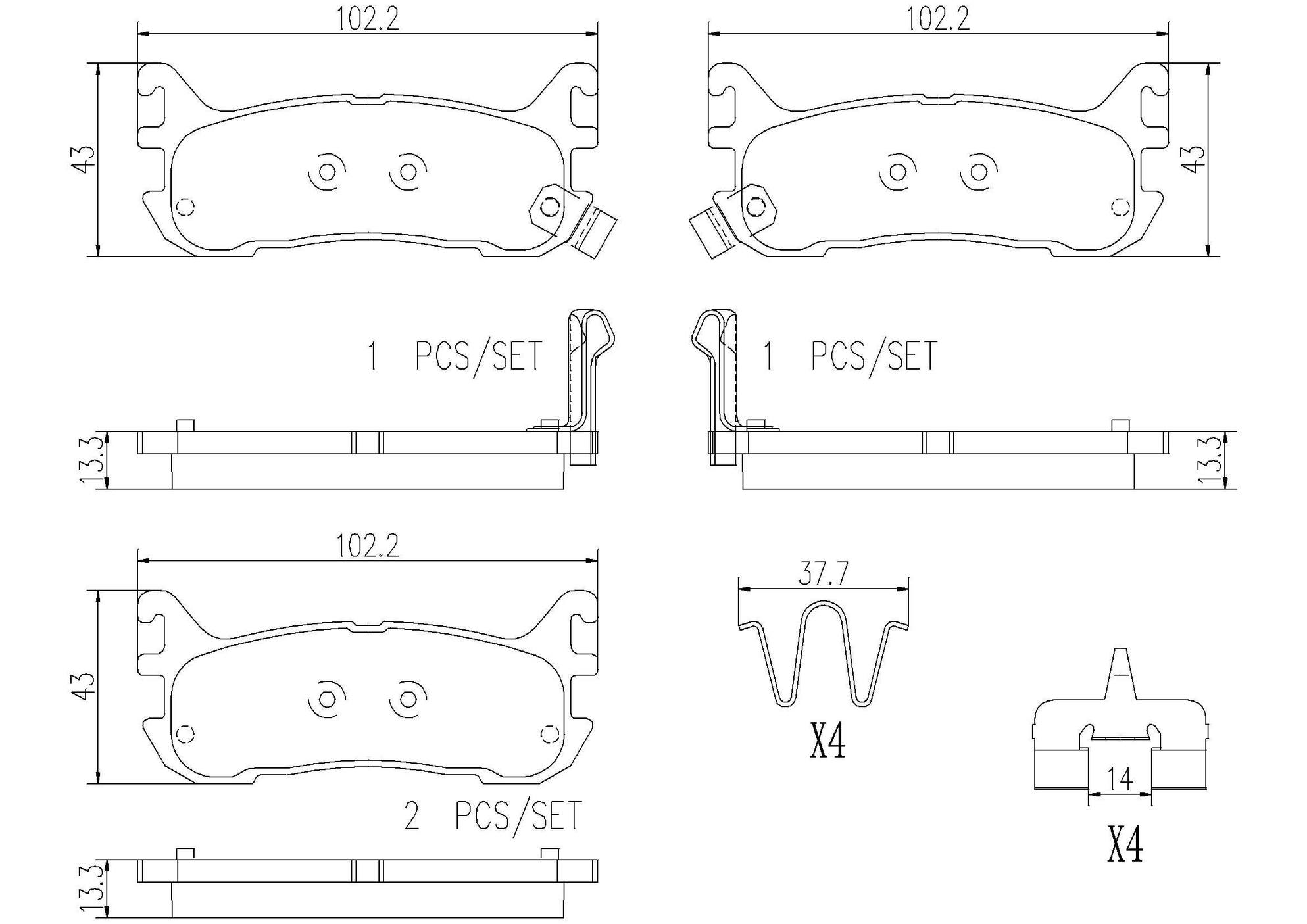 Mazda Disc Brake Pad Set - Rear (Ceramic) NCY52648ZA Brembo