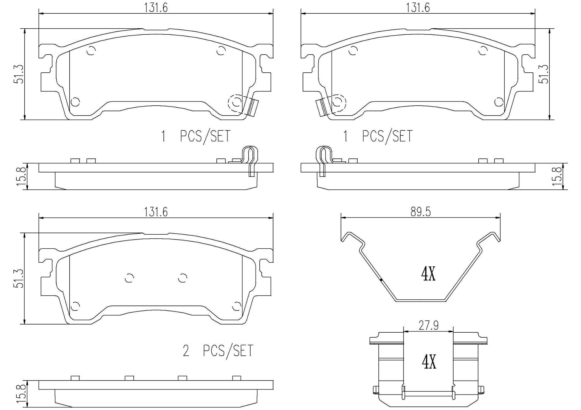 Ford Mazda Disc Brake Pad Set - Front (Ceramic) F62Z2001BA Brembo