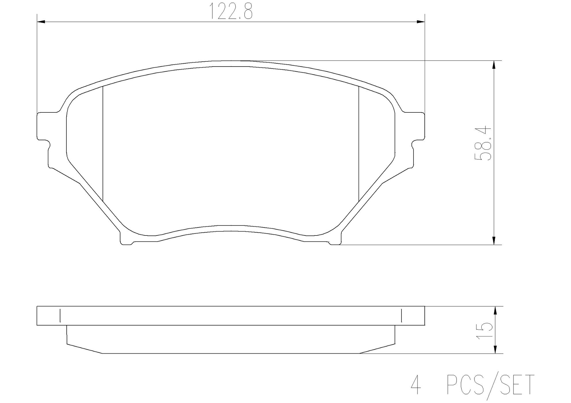 Mazda Disc Brake Pad Set - Front (Ceramic) NCY33323Z Brembo