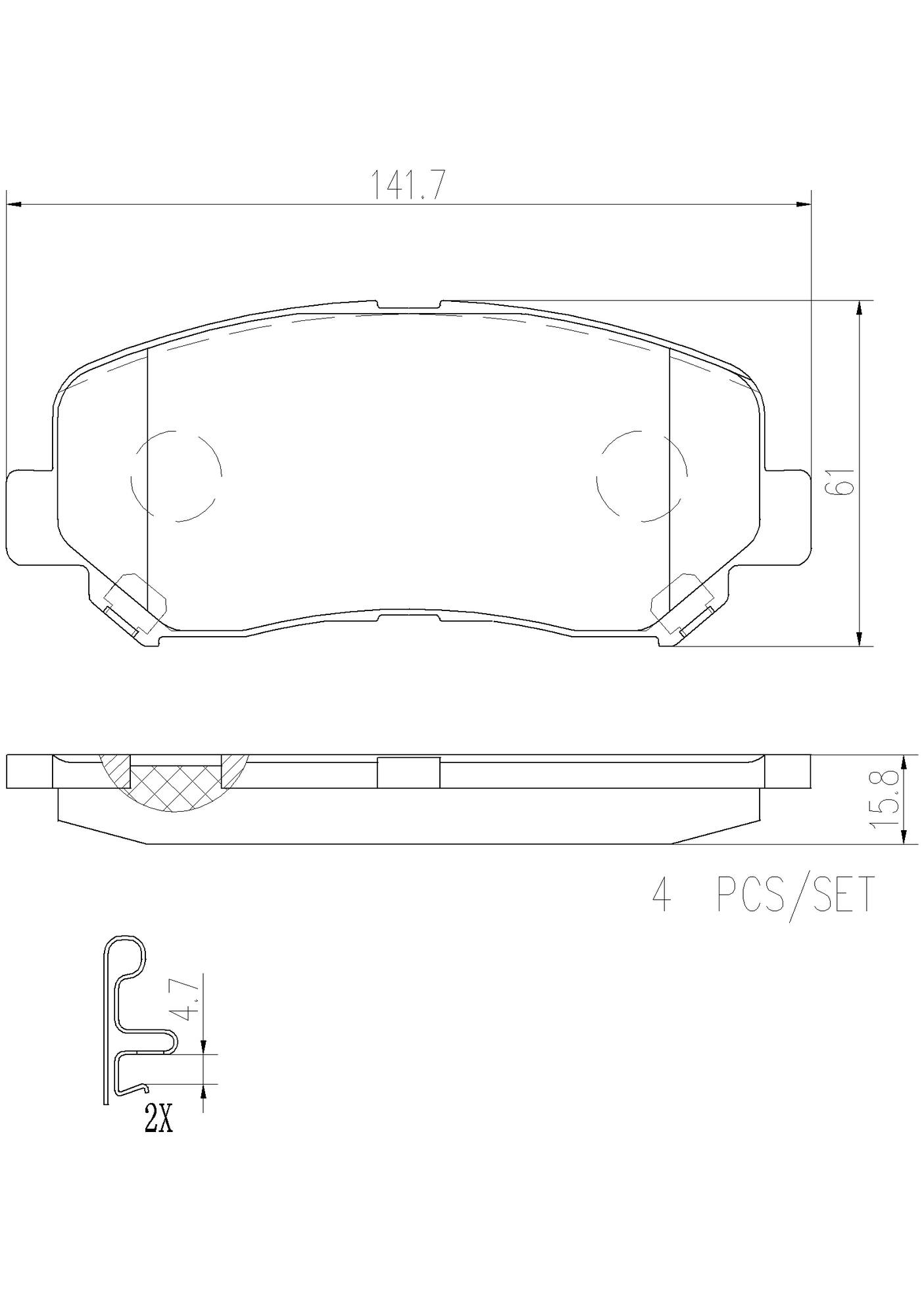 Mazda Disc Brake Pad Set – Front (Ceramic) K0Y13328ZA Brembo Brembo P49045N