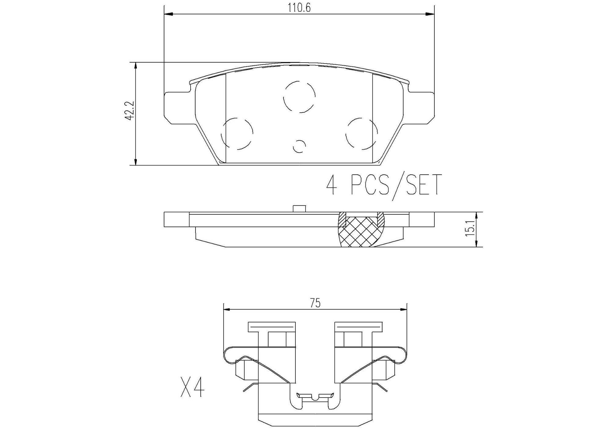 Ford Lincoln Mazda Disc Brake Pad and Rotor Kit – Rear (280mm