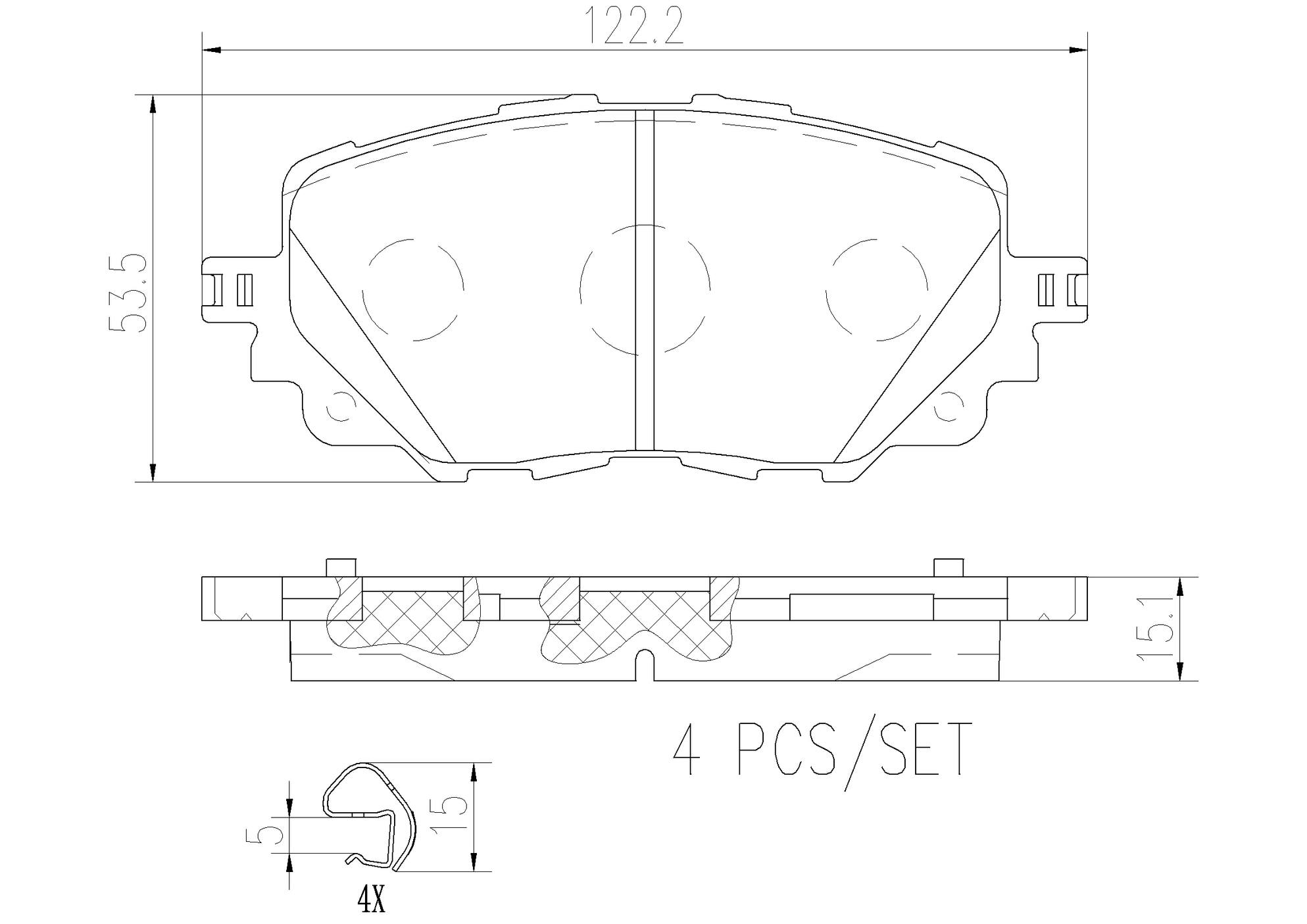 Fiat Mazda Disc Brake Pad Set - Front (Ceramic) 68333395AA Brembo