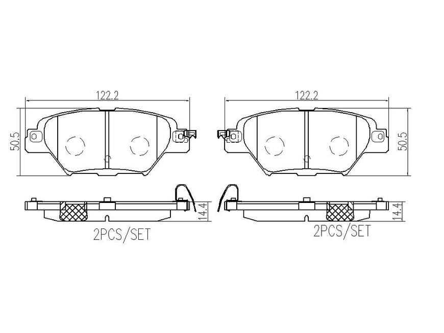 Mazda Disc Brake Pad Set - Rear (Ceramic) TKY82648ZA Brembo