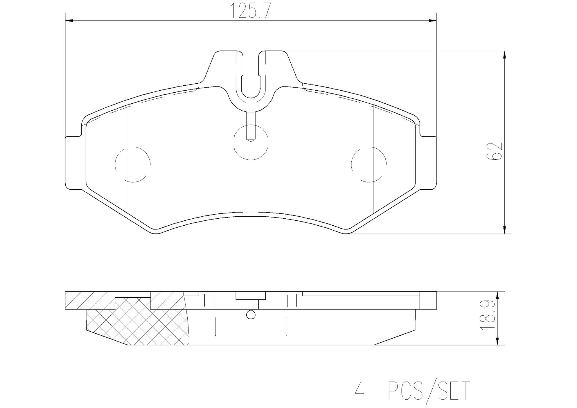 Dodge Mercedes Disc Brake Pad Set - Rear (Ceramic) 0084206220 Brembo