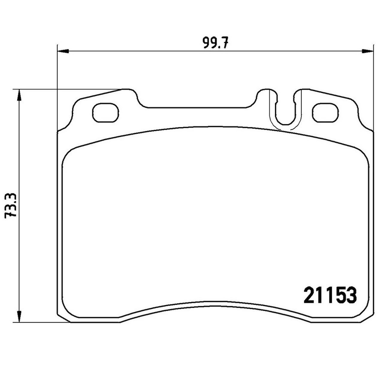 Mercedes Disc Brake Pad Set - Front (Low-Met) 005420022041 Brembo