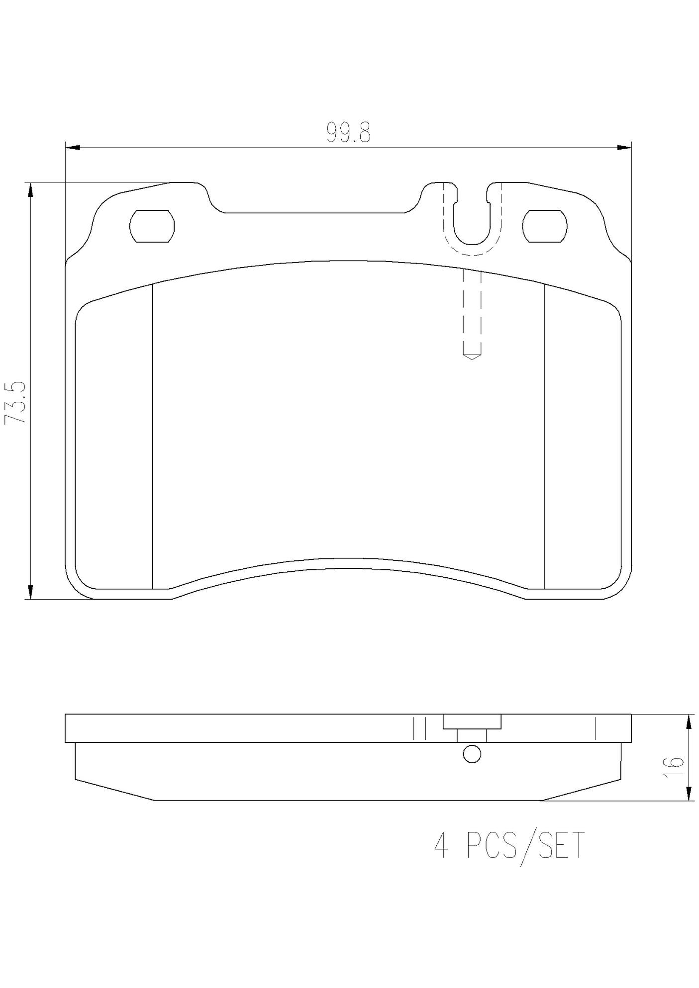 Mercedes Disc Brake Pad Set - Front (Ceramic) 005420022041 Brembo