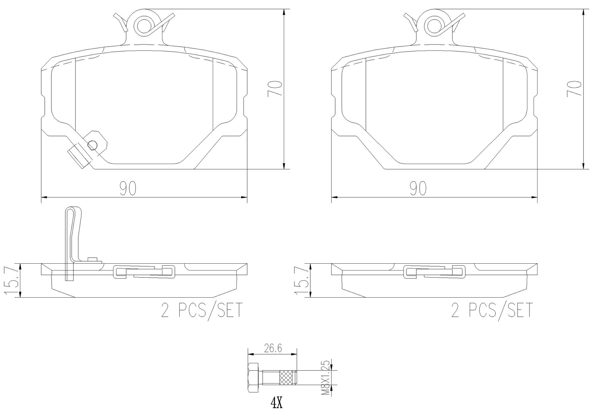 Smart Disc Brake Pad Set - Front (Ceramic) 4514210010 Brembo