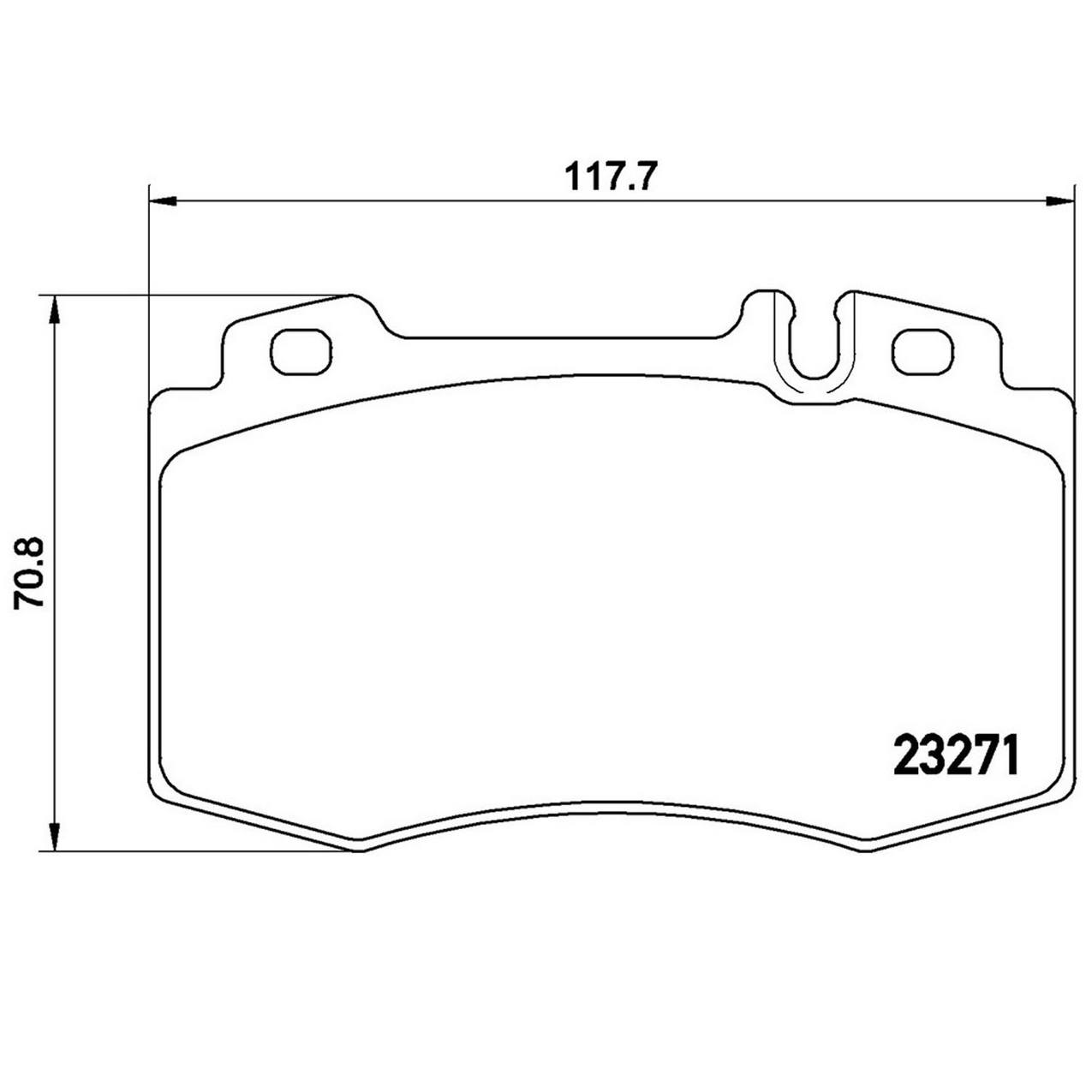 Mercedes Disc Brake Pad Set - Front (Low-Met) 163420102041 Brembo