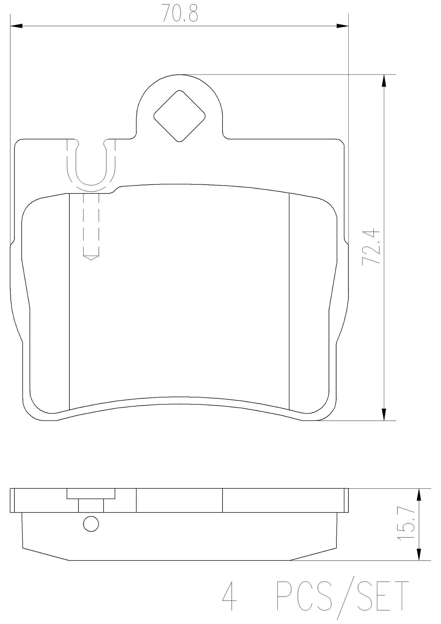 Mercedes Disc Brake Pad Set - Rear (Ceramic) 0044209420 Brembo