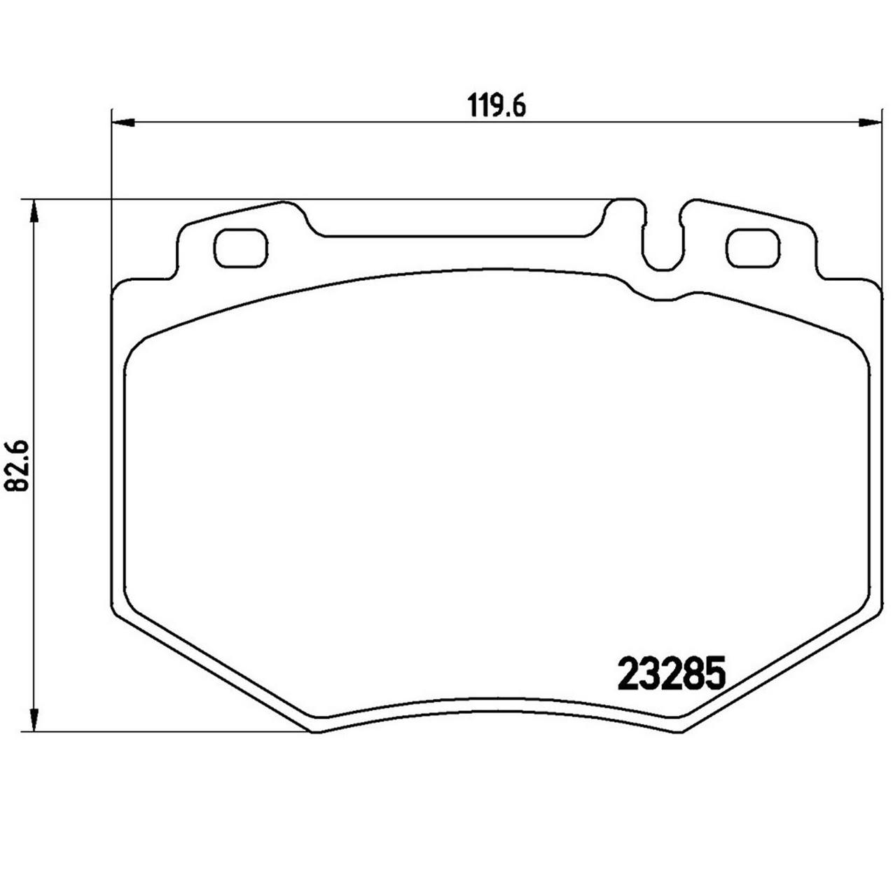 Mercedes Disc Brake Pad Set - Front (Low-Met) 004420062041 Brembo