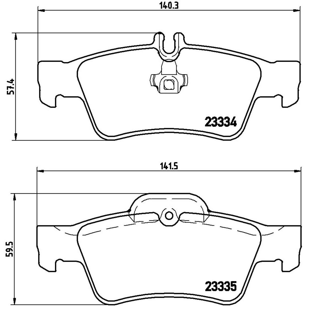 Mercedes Disc Brake Pad and Rotor Kit - Rear (300mm) (Low-Met) (Xtra) Brembo