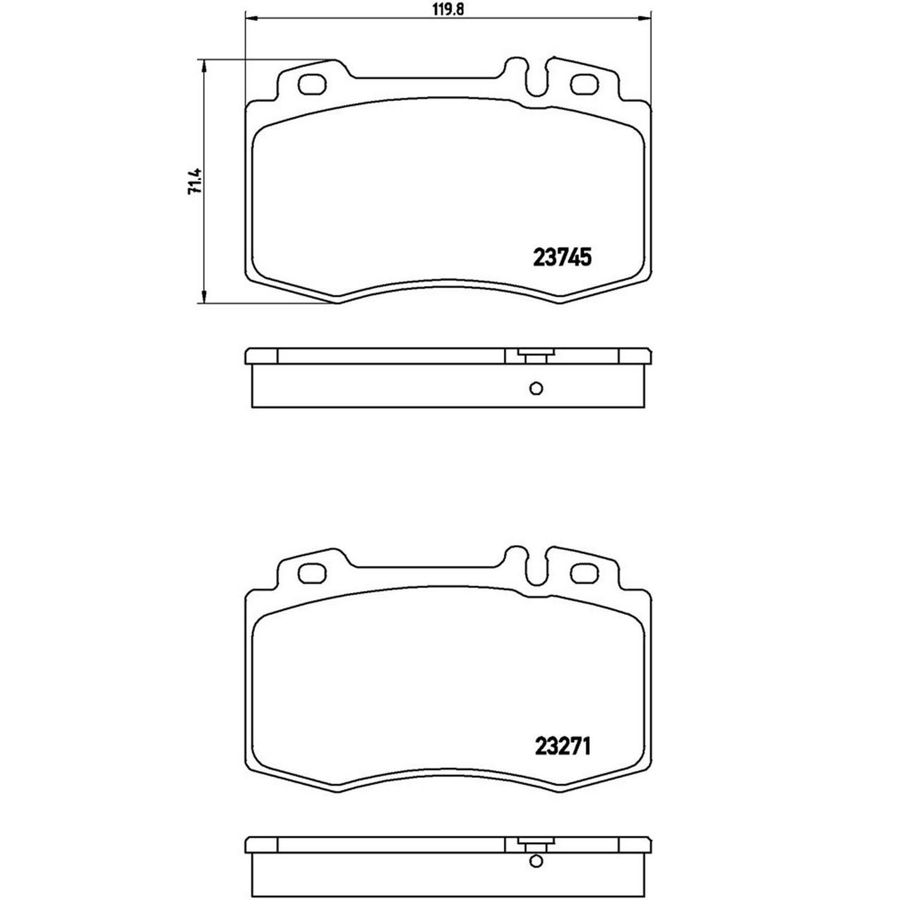 Mercedes Disc Brake Pad Set – Front (Low-Met) 0044209020 Brembo 