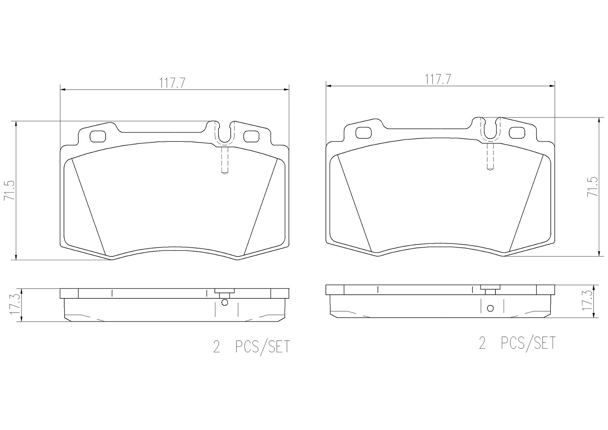 Mercedes Disc Brake Pad and Rotor Kit - Front (345mm) (Ceramic) Brembo