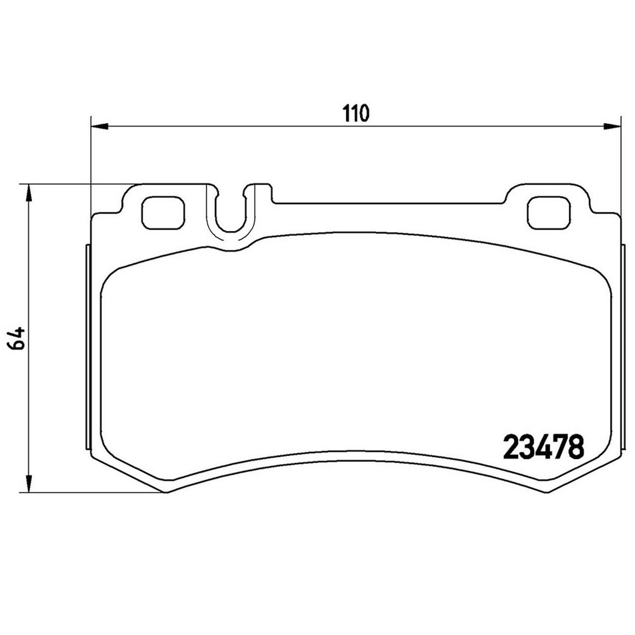 Mercedes Disc Brake Pad Set - Rear (Low-Met) 005420672041 Brembo