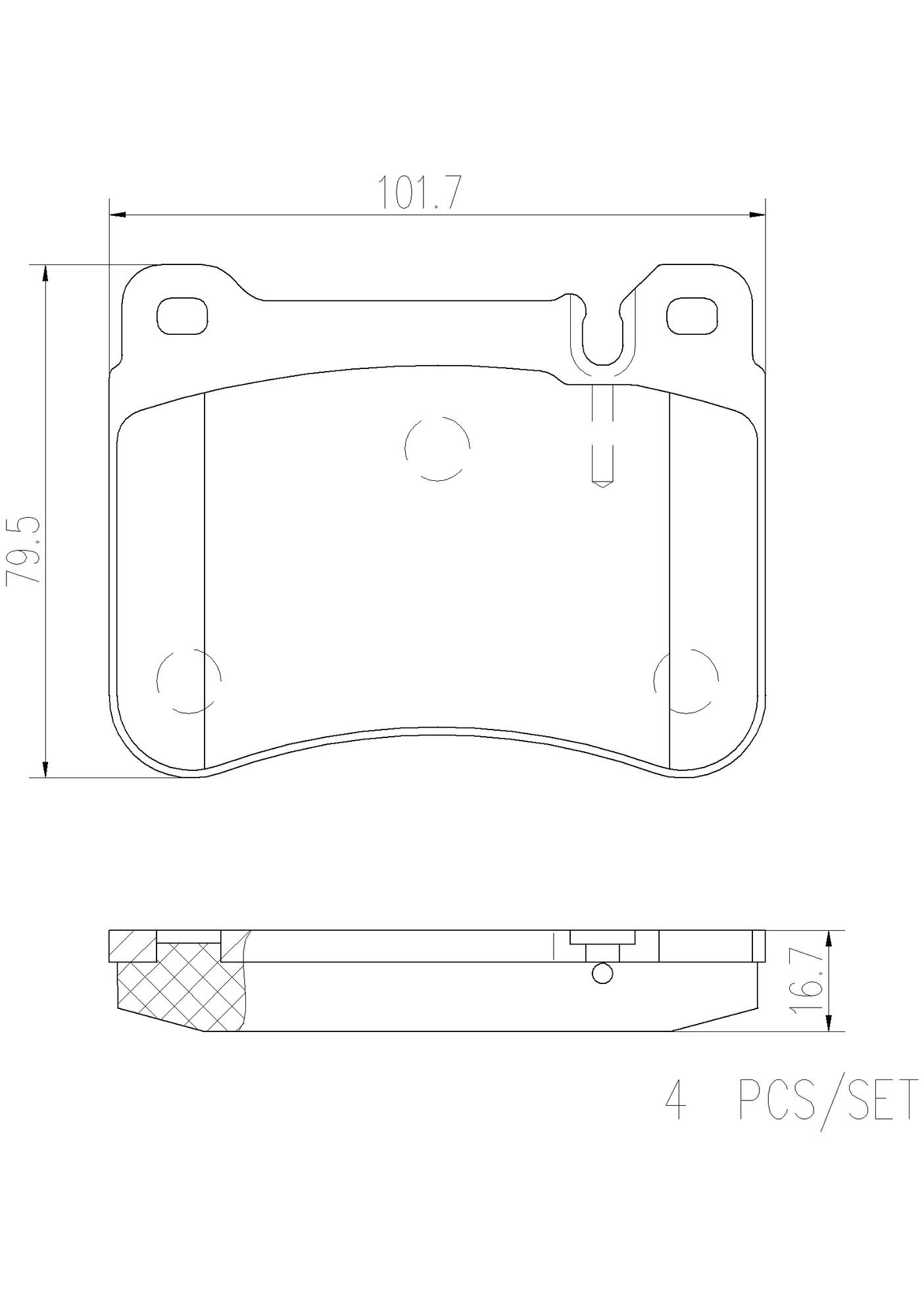 Mercedes Disc Brake Pad Set - Front (Ceramic) 004420512041 Brembo