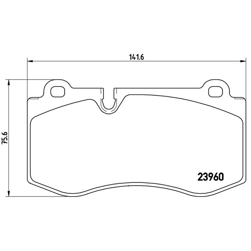 Mercedes Disc Brake Pad Set - Front (Low-Met) 004420802064 Brembo