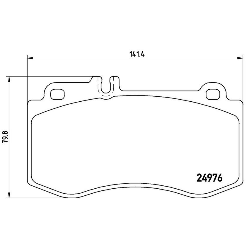 Mercedes Disc Brake Pad Set - Front (Low-Met) 0074206420 Brembo