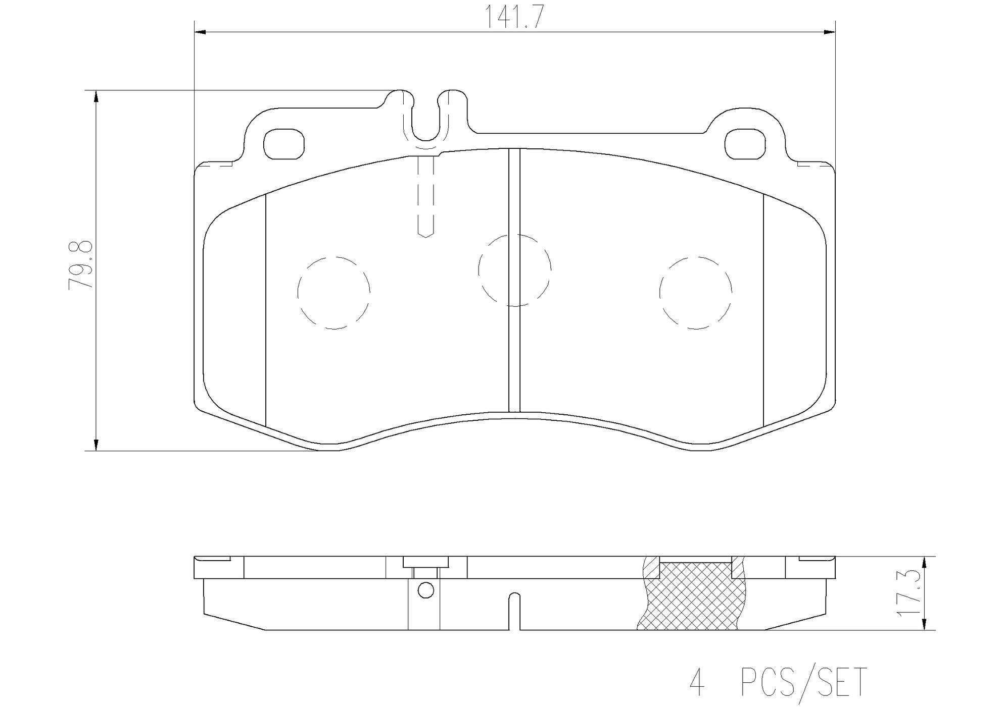 Mercedes Disc Brake Pad Set - Front (Ceramic) 0074206420 Brembo