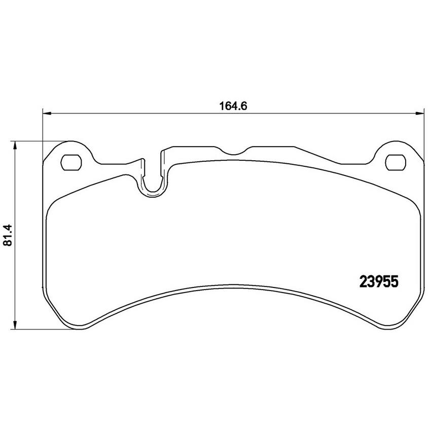 Mercedes Disc Brake Pad Set - Front (Low-Met) 005420392041 Brembo