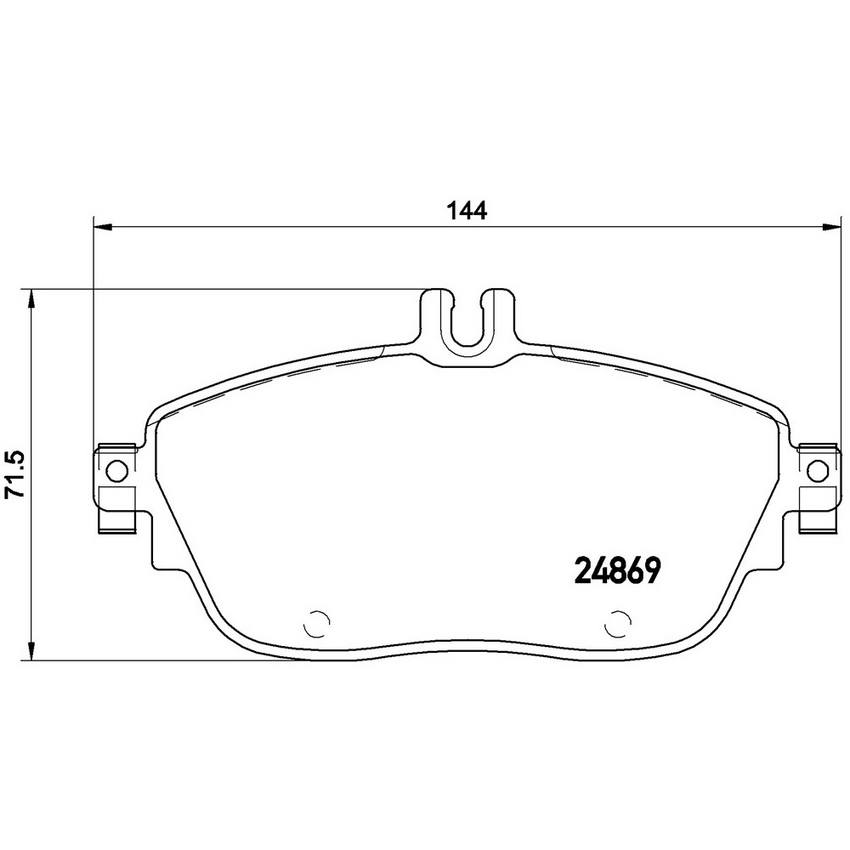 Infiniti Mercedes Disc Brake Pad Set - Front (Low-Met) 0084200620 Brembo