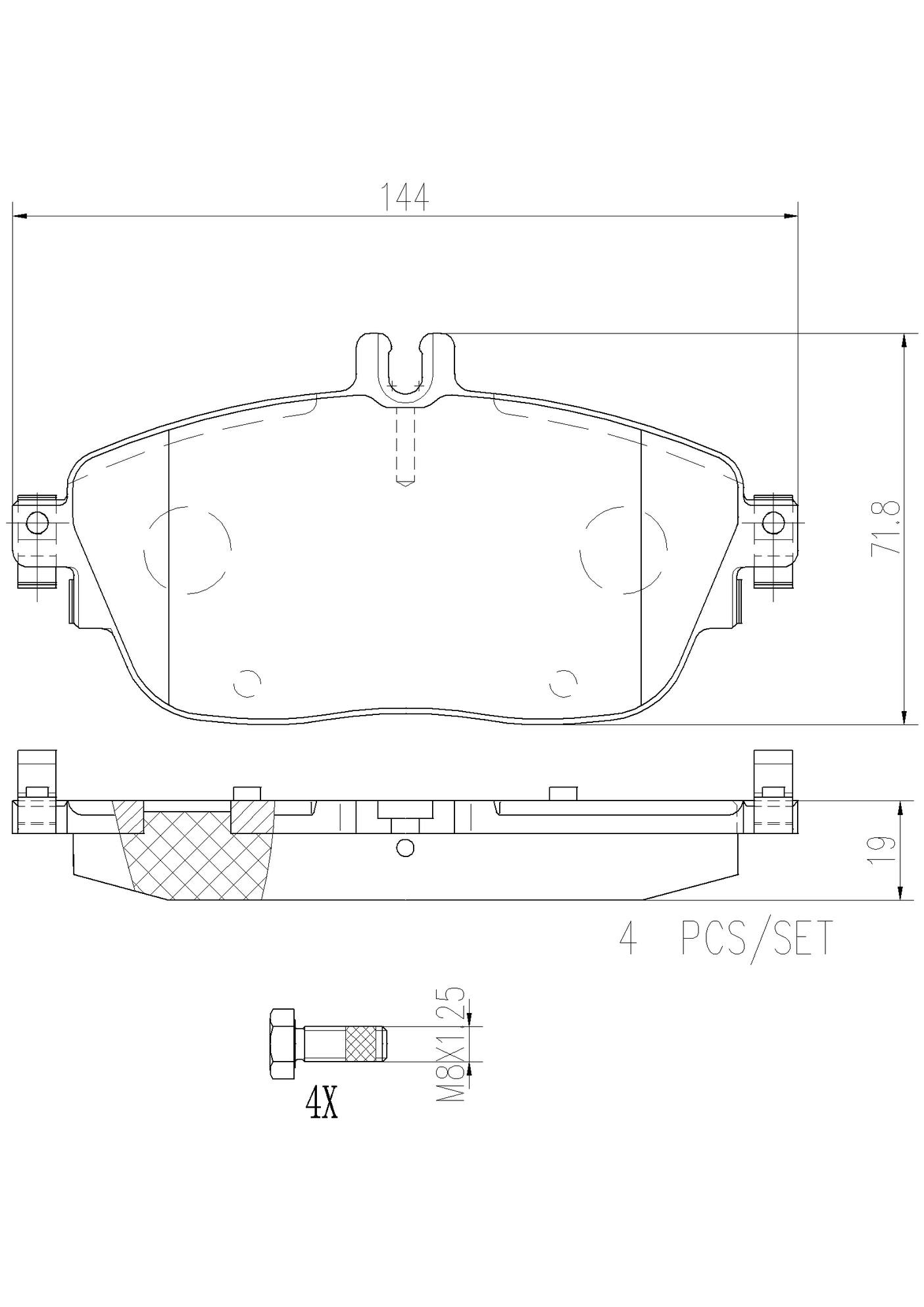 Infiniti Mercedes Disc Brake Pad Set - Front (Ceramic) 0084200620 Brembo